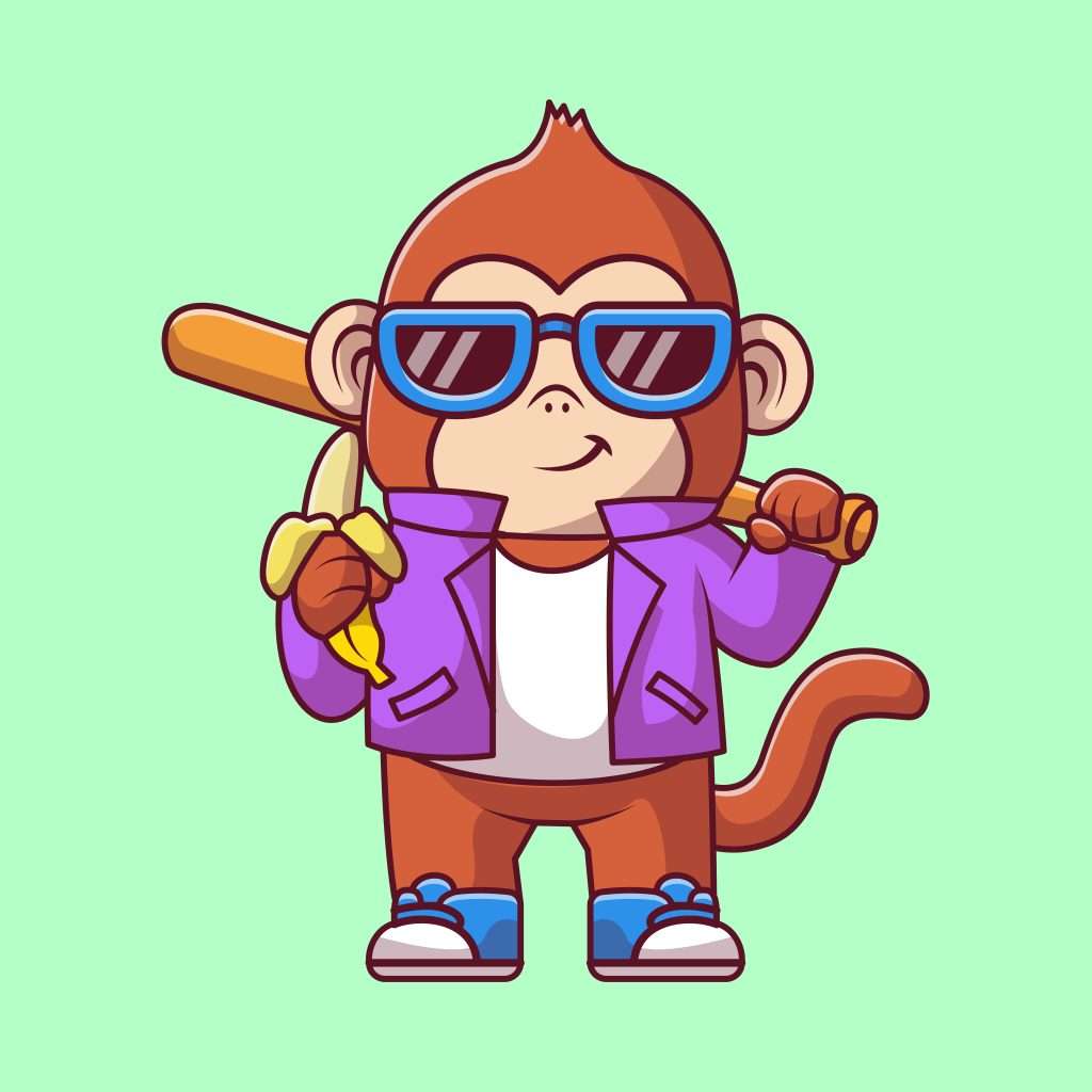 entertainer monkey mascot design