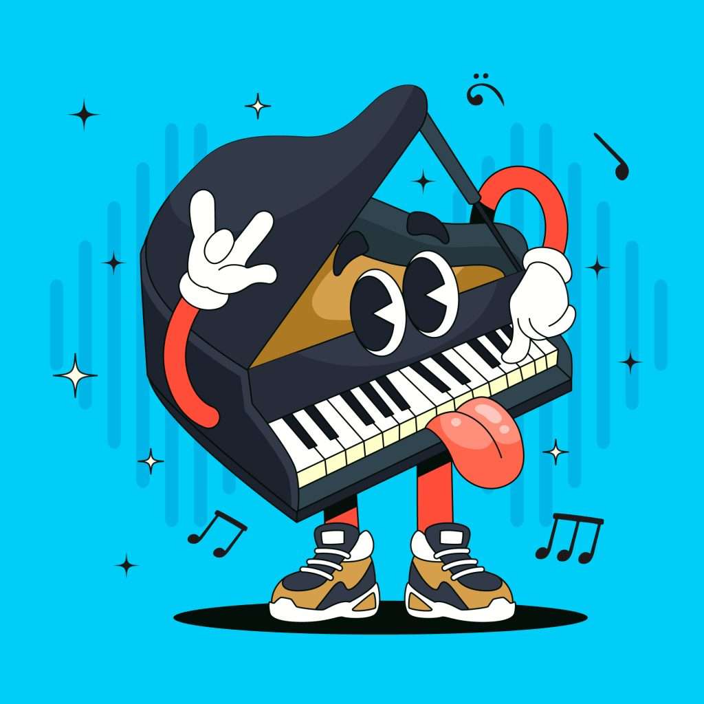 music entertainment mascot design